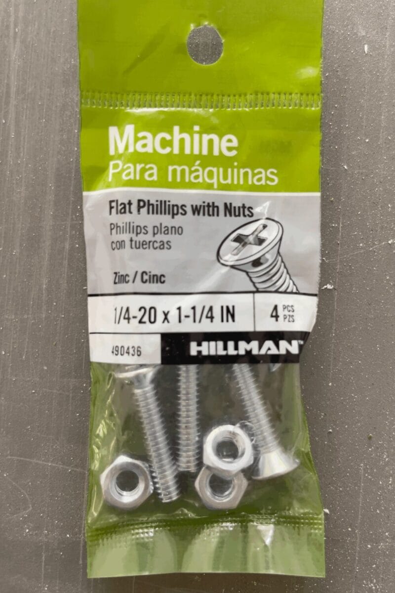 machine screws used to secure compression quilt hanger