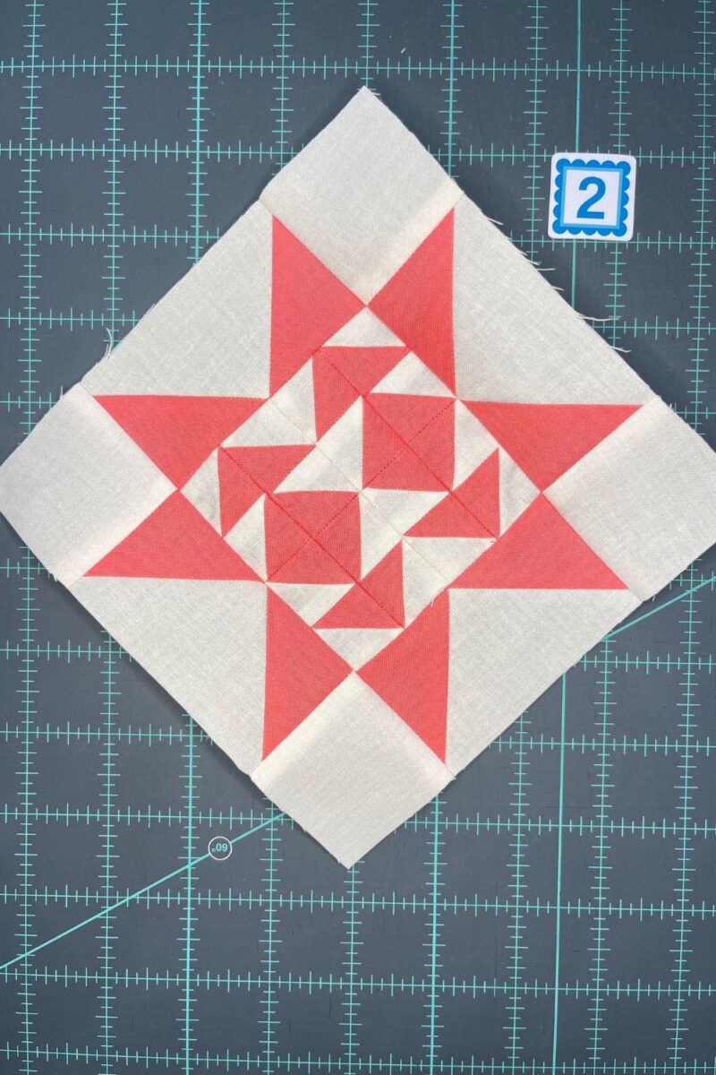 Primitive Gatherings Twilight Stars Quilt Along quilt block number 2