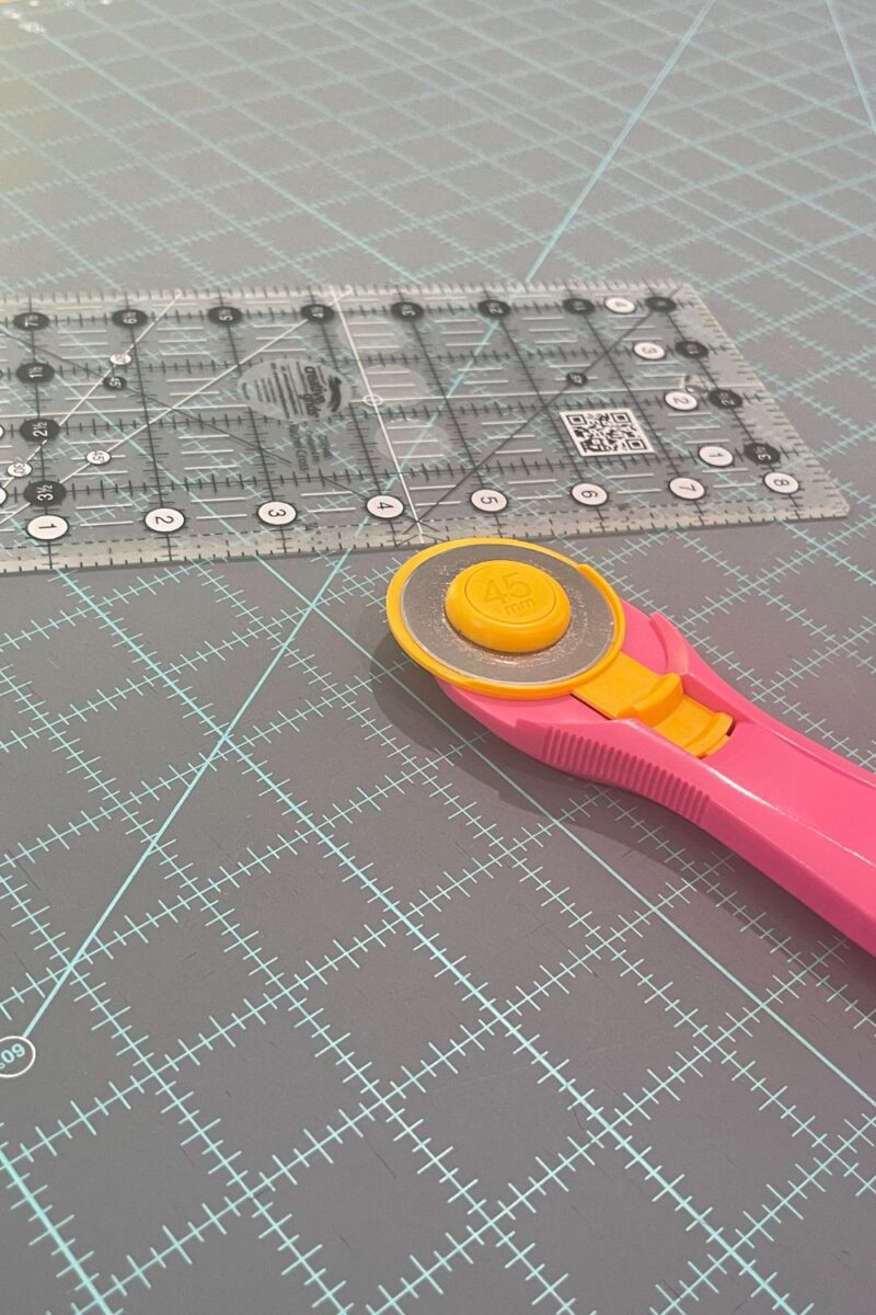 Olfa Splash rotary cutter and Creative Grids ruler