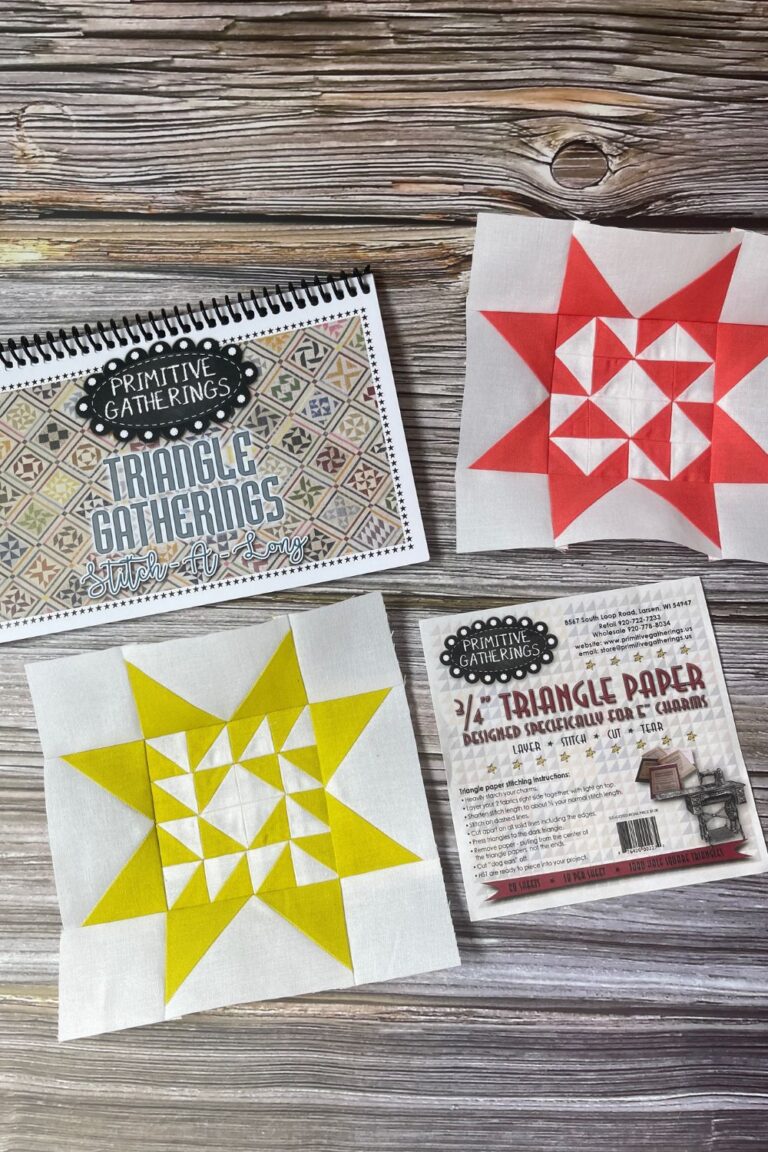 Twilight Stars quilt along blocks 11 and 26. Star quilt blocks with 3/4 inch half square triangles making up the center and flying geese on the outside