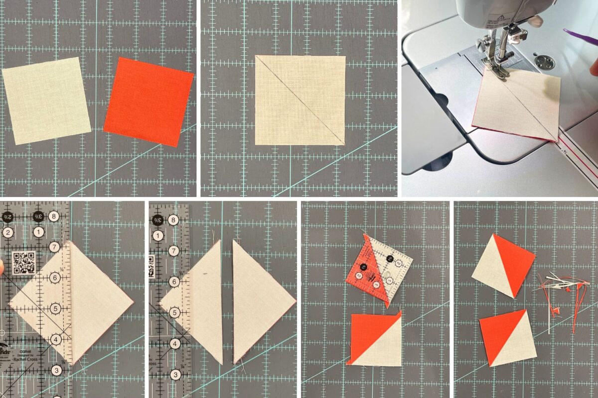2 at a time half square triangle units