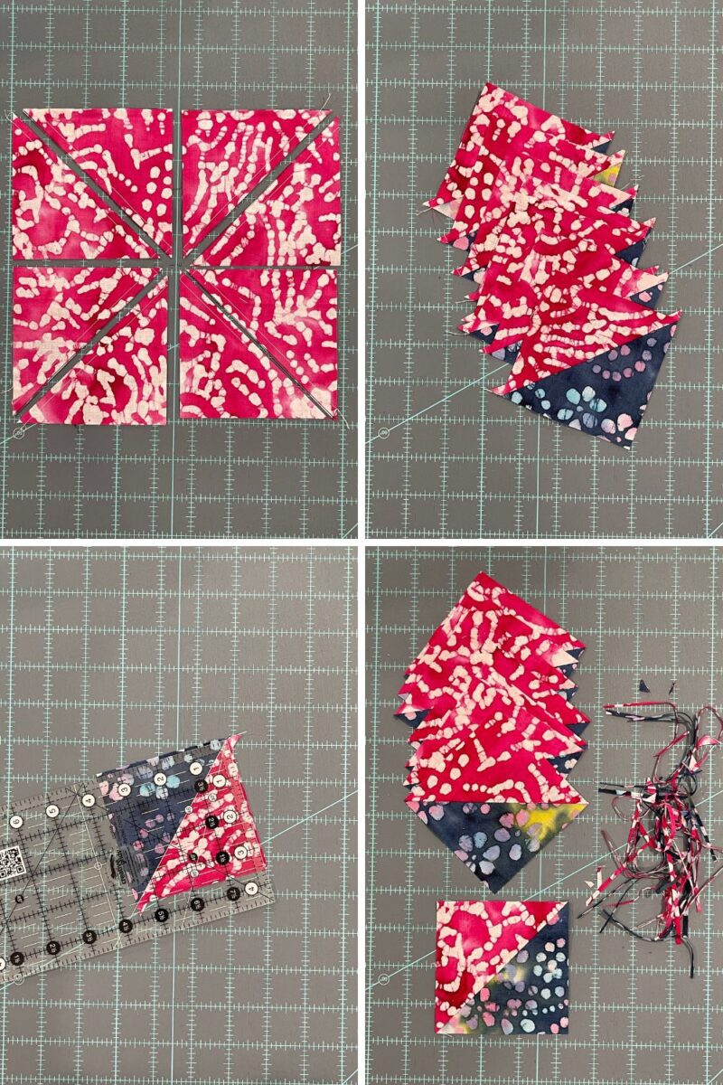 How to make eight half square triangles at a time