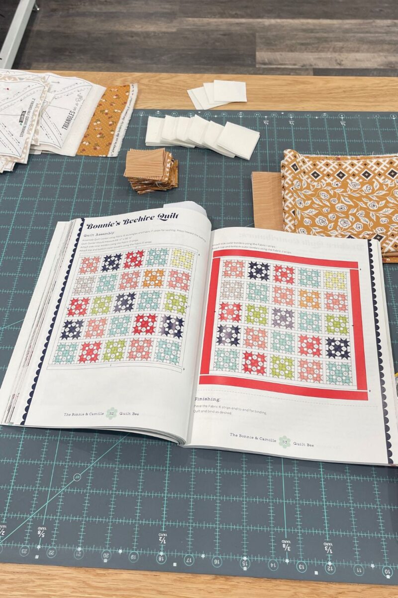 Bonnie's beehive quilt layout in the Quilt Bee book.
