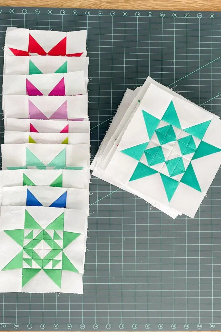 10 new twilight stars blocks next to the stack of previous month's blocks