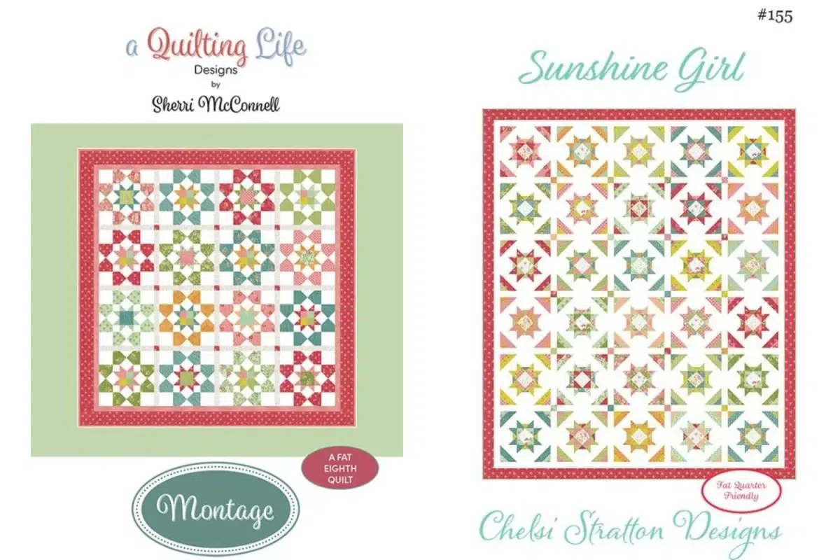 Two quilt pattern by Sherri and Chelsi to go with their Strawberry Lemonade fabric collection