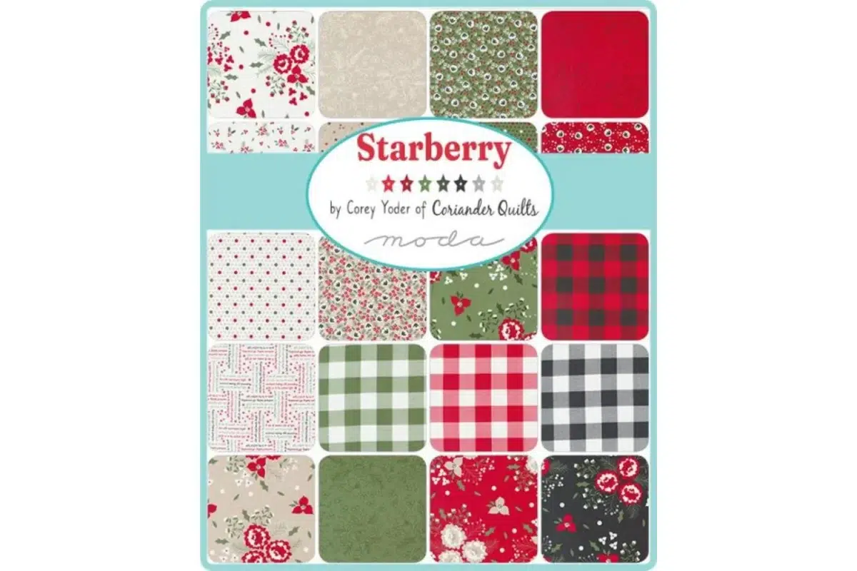 Starberry fabric is a Christmas fabric collection by Corey Yoder of Coriander Quilts.