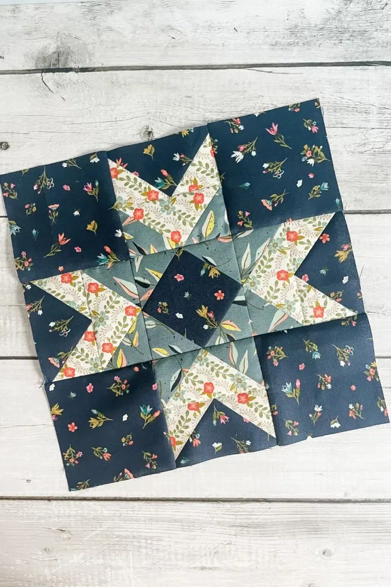 Blockheads 5 free quilt along: Glimmer quilt block