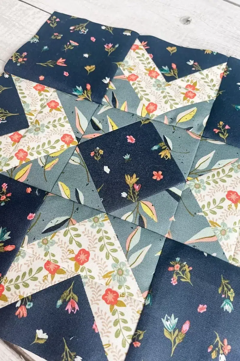 Glimmer Block made with Songbook fabrics by Fancy That Designs