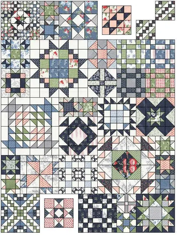 Quilt Mock Up using EQ8 for the Piece and Quilt Sampler