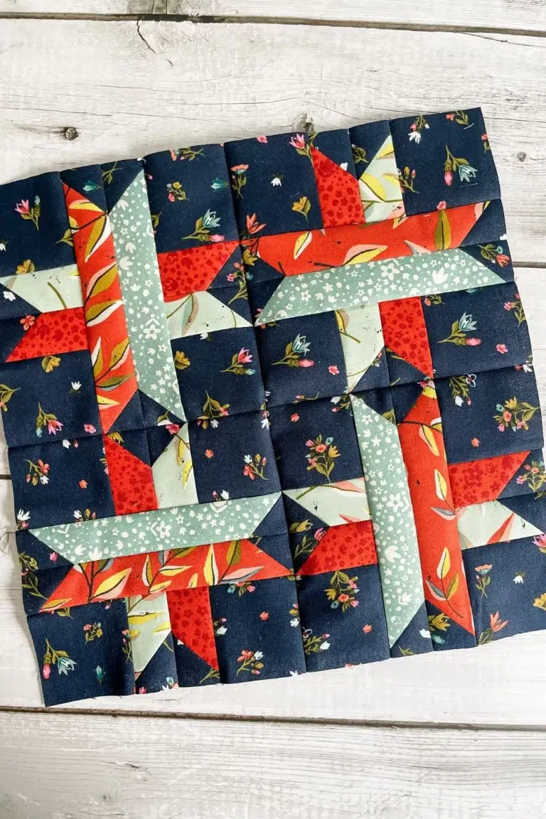 Shooting Star block made for Block 11 of the Moda Blockheads quilt along. It has 4 smaller star blocks in one larger block