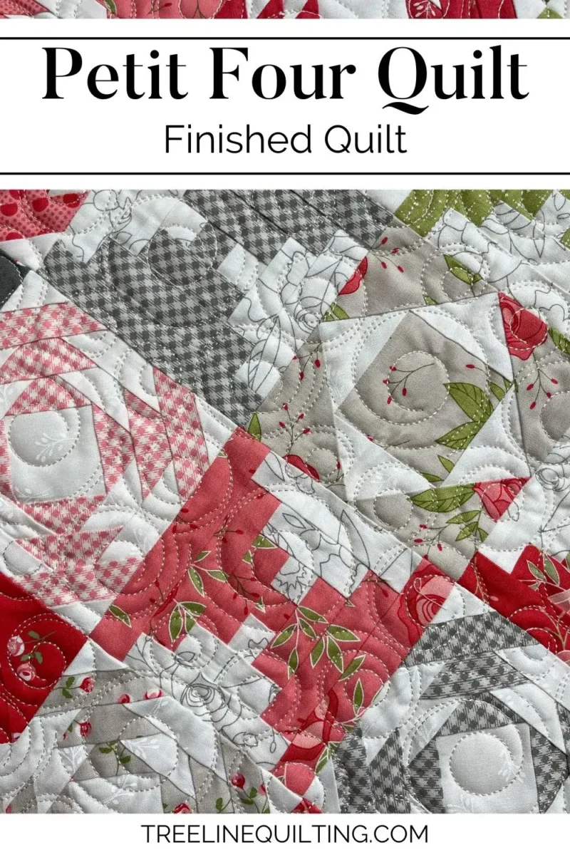 Petit Four finished quilt along with Fat Quarter Shop