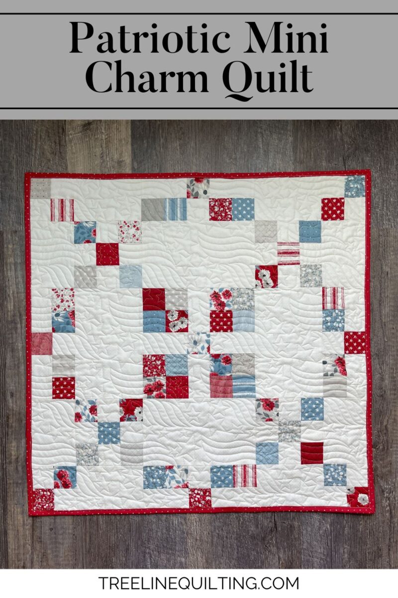Patriotic Mini Charm Quilt cover image.