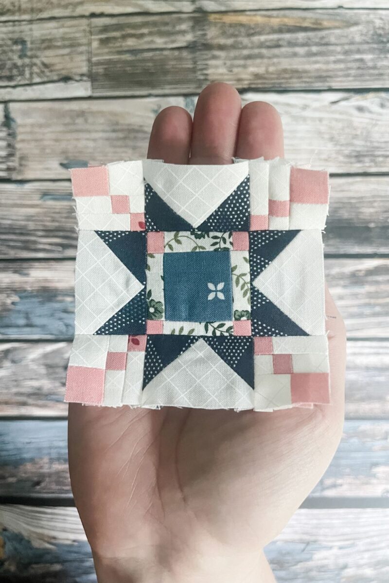 The 3 inch version of the Aster quilt block