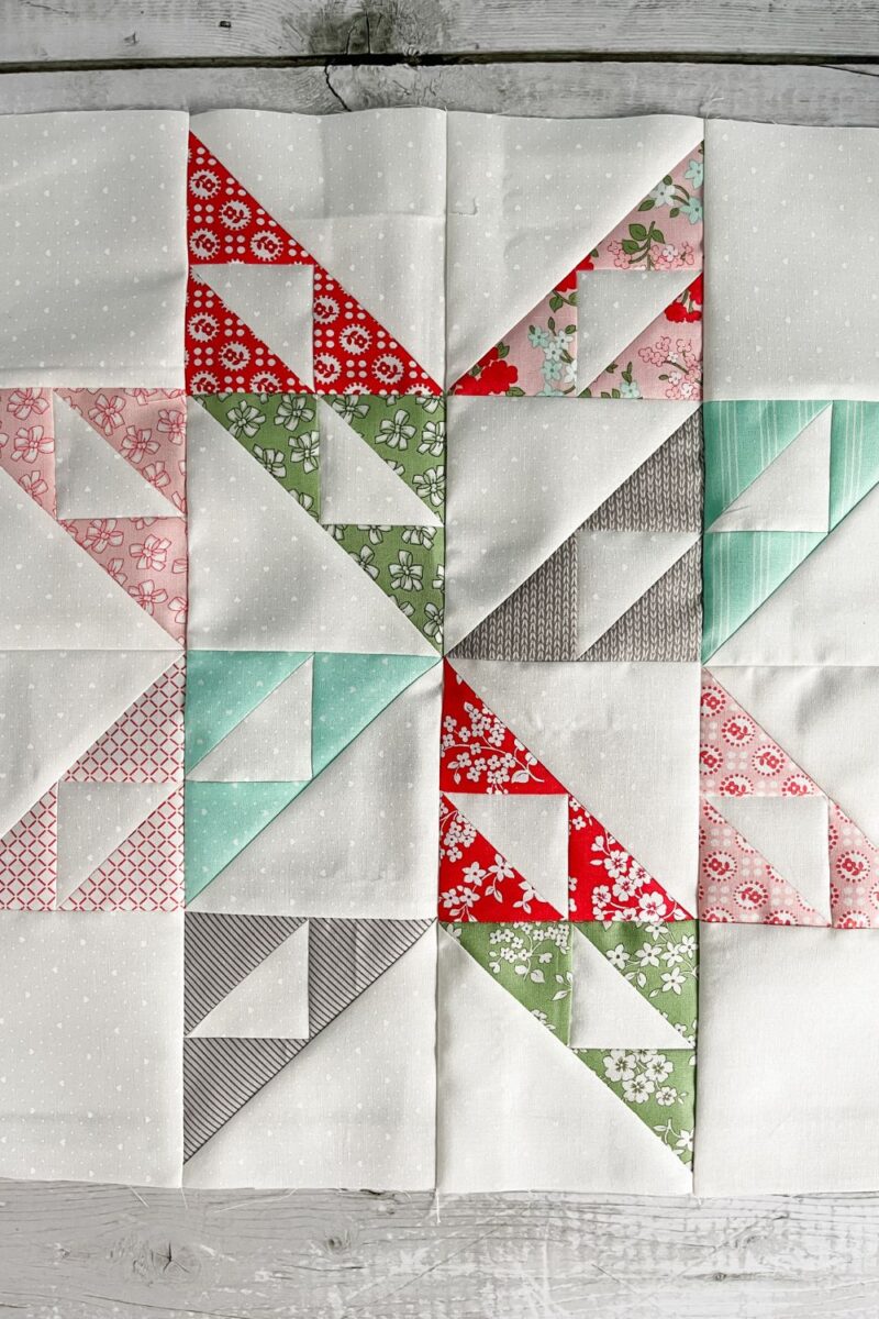 Sparkling Star block using the Lighthearted fabric collection.