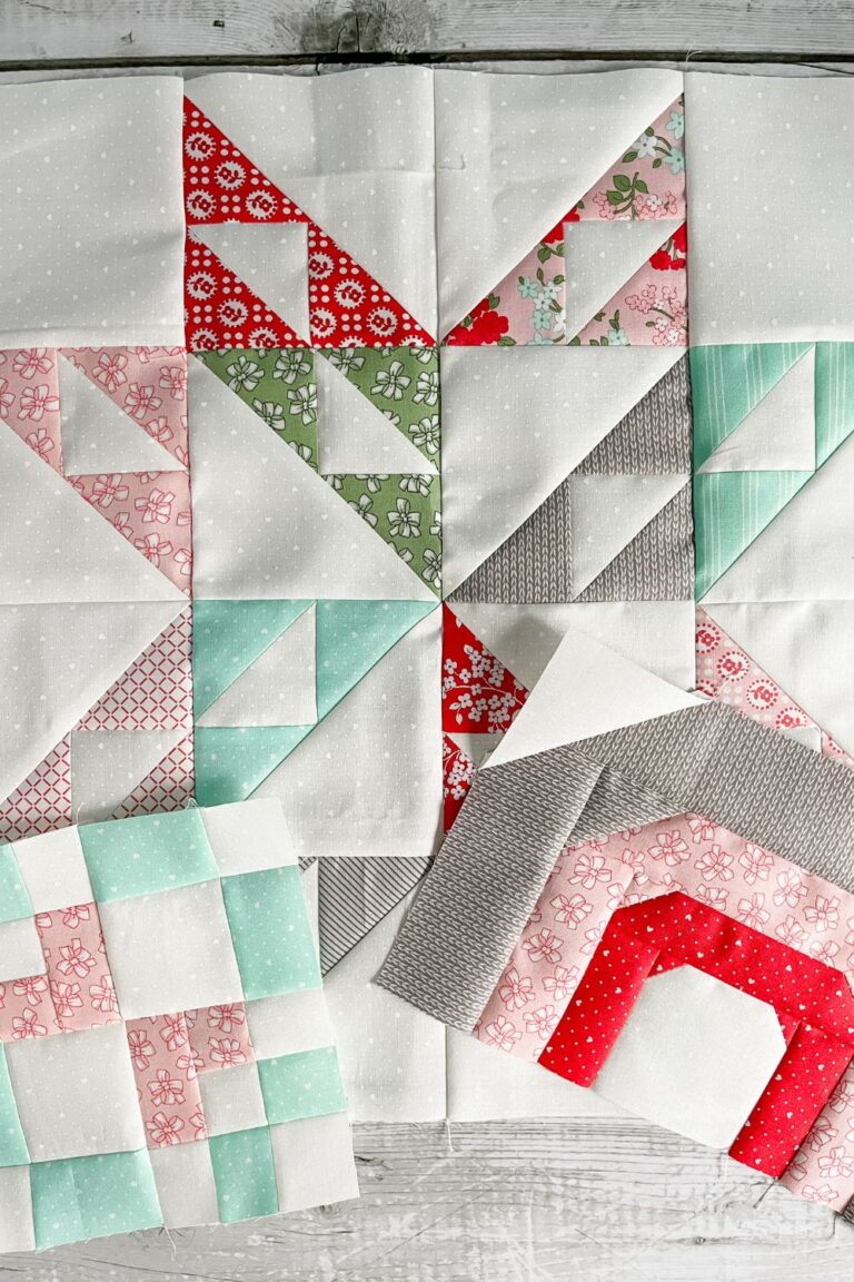 Month 10 blocks for the Shine Bright Sampler Quilt along