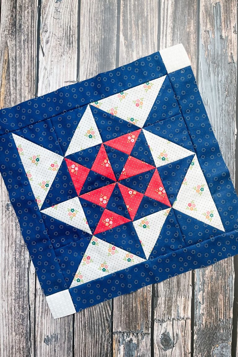 Peace and Plenty quilt block for month 3 of the Moonbeams quilt along.