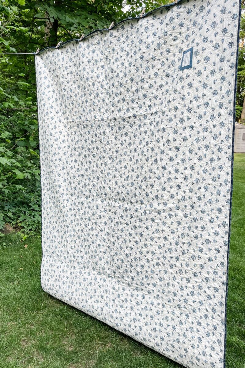 The backing fabric of the Designer Mystery 2023 quilt
