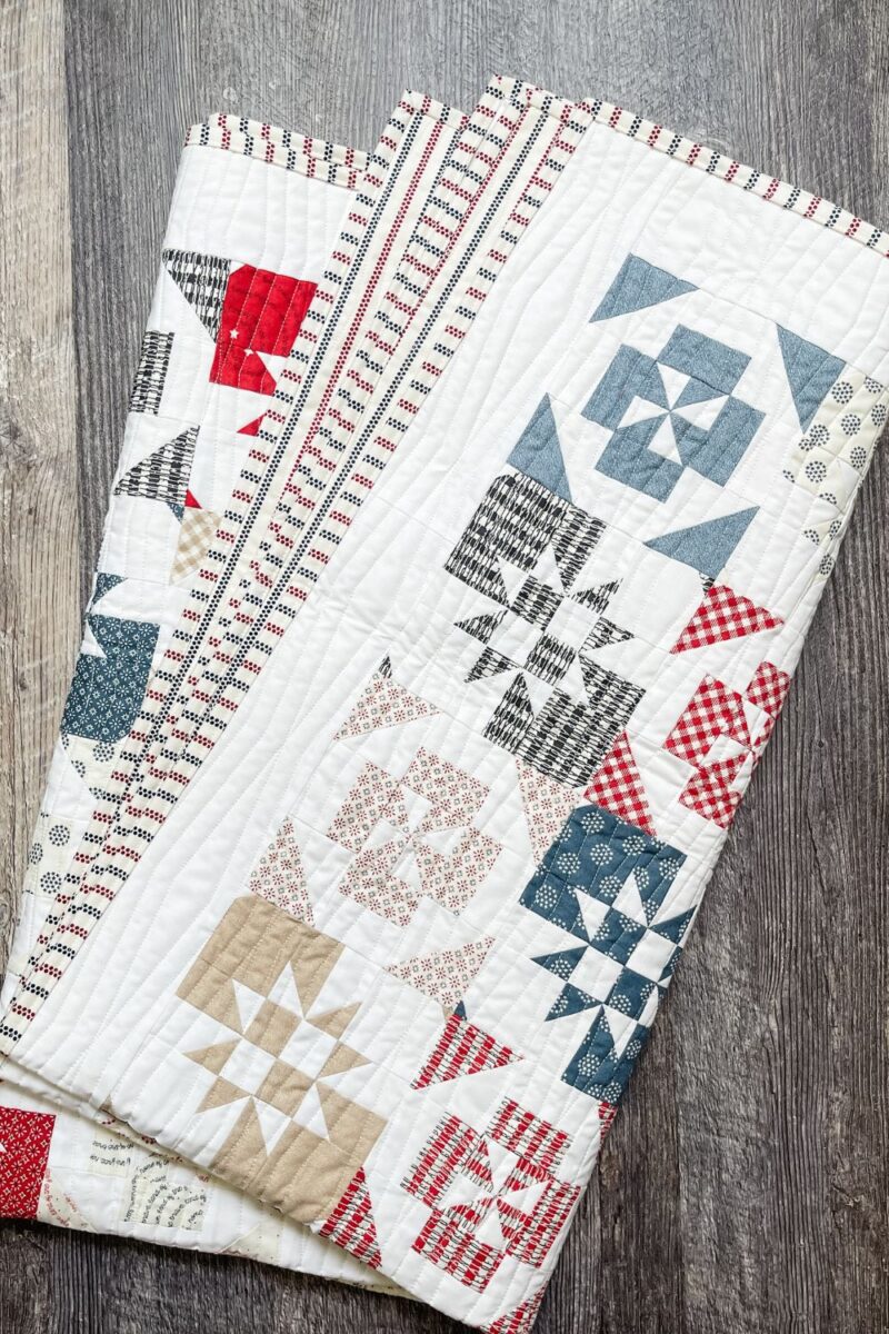 Folded layer cake friendly quilt