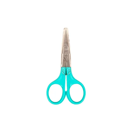 3.5 inch scissors with blade cover and aqua handles