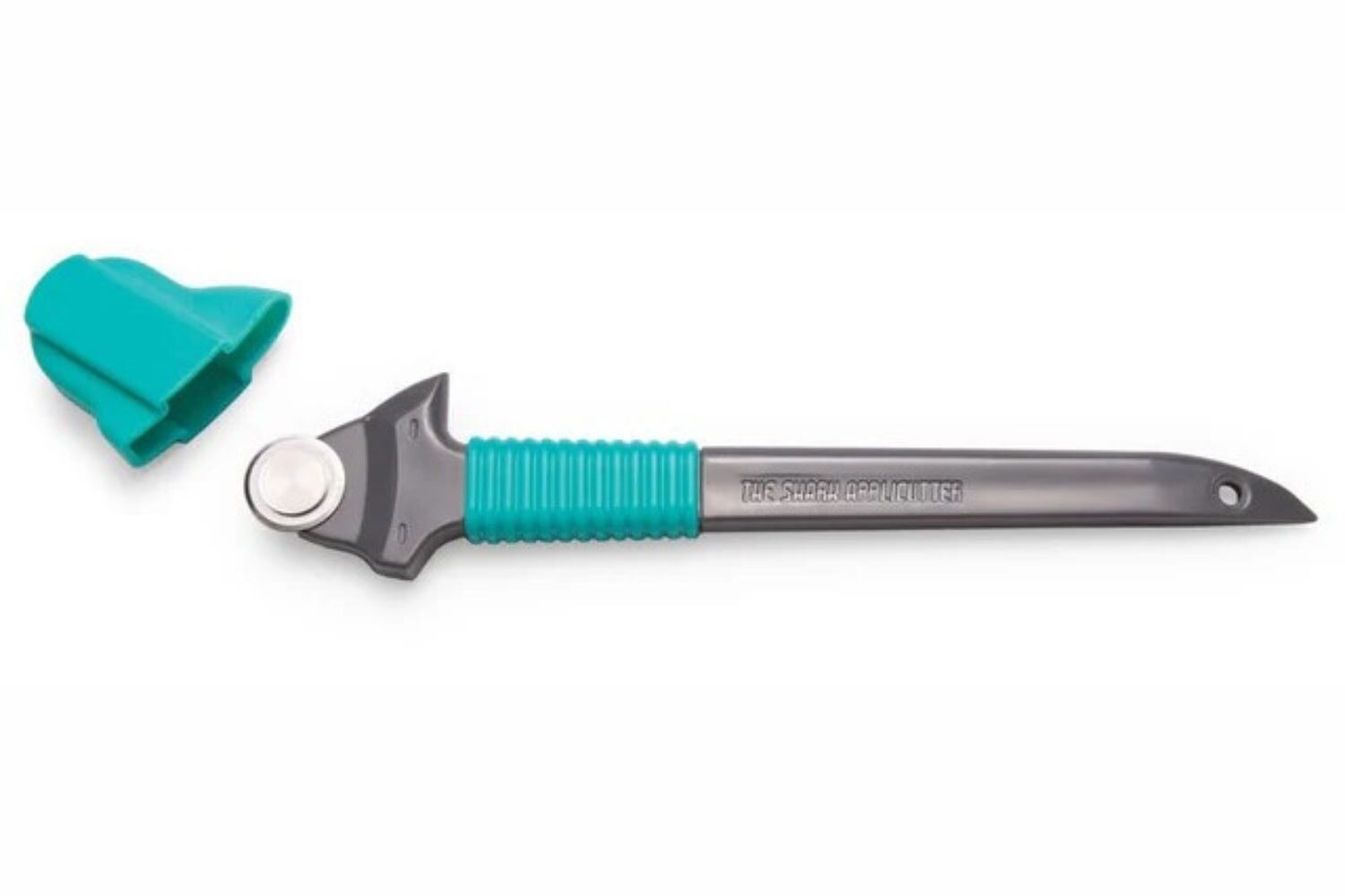 Shark Applicutter is a small sized rotary cutter used to cut out appliquรฉ shapes or foundation papers.