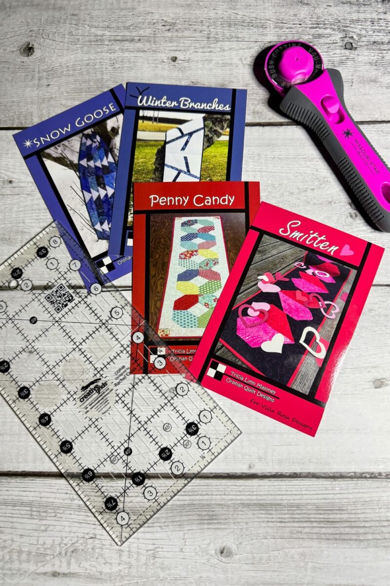4 Villa Rosa patterns for table runner projects