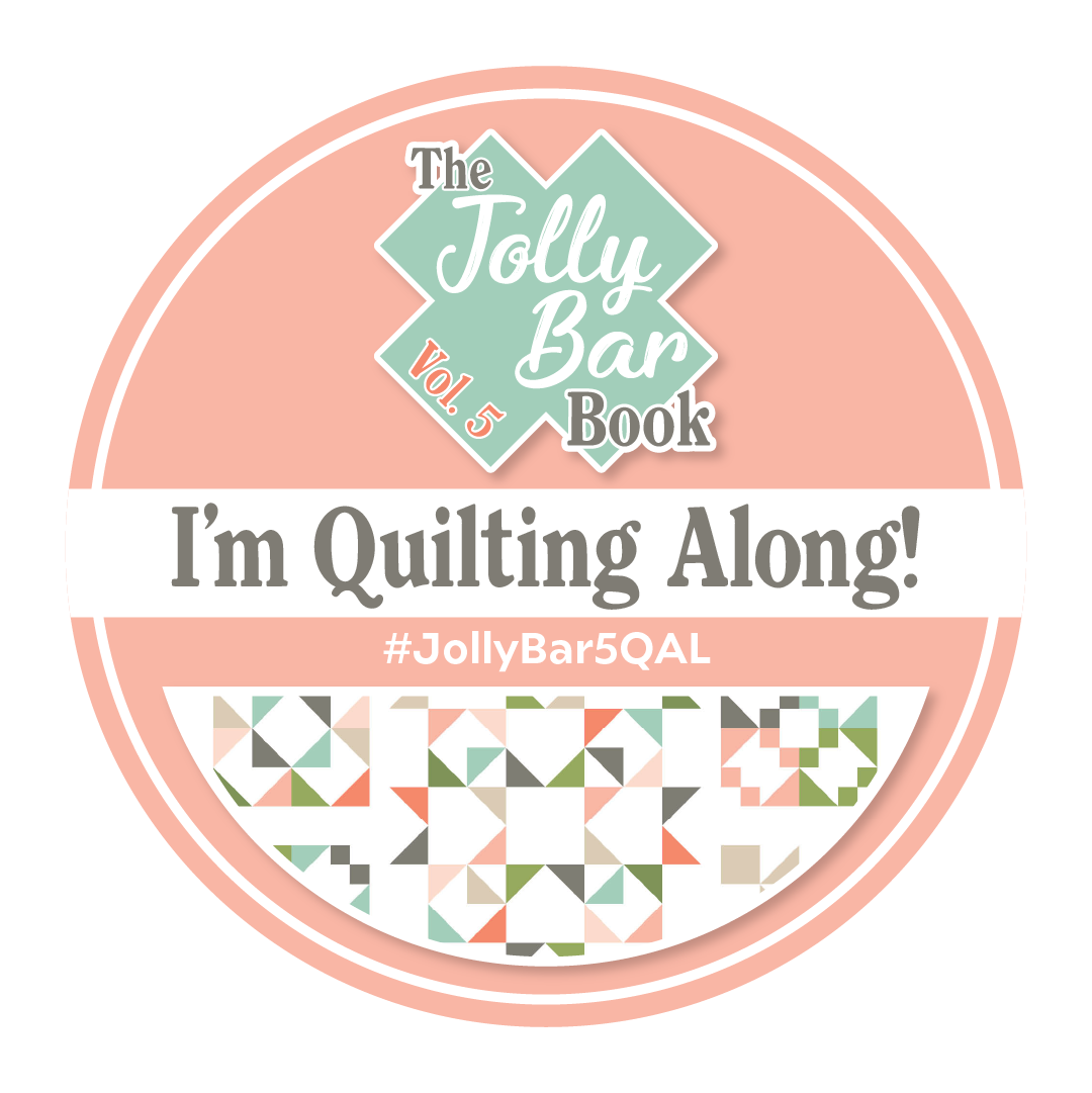 Image of the Jolly Bar Vol. 5 Quilt Along Badge from Fat Quarter Shop