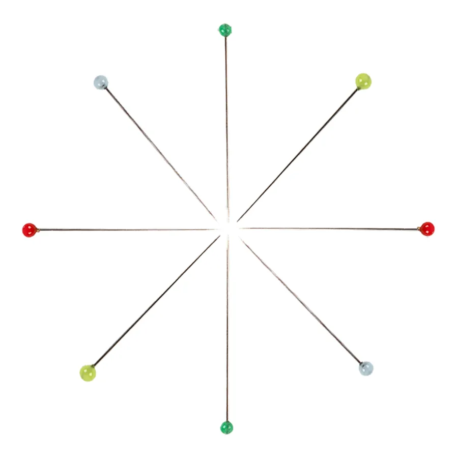 Little House Pins - Small straight pins with a glass head