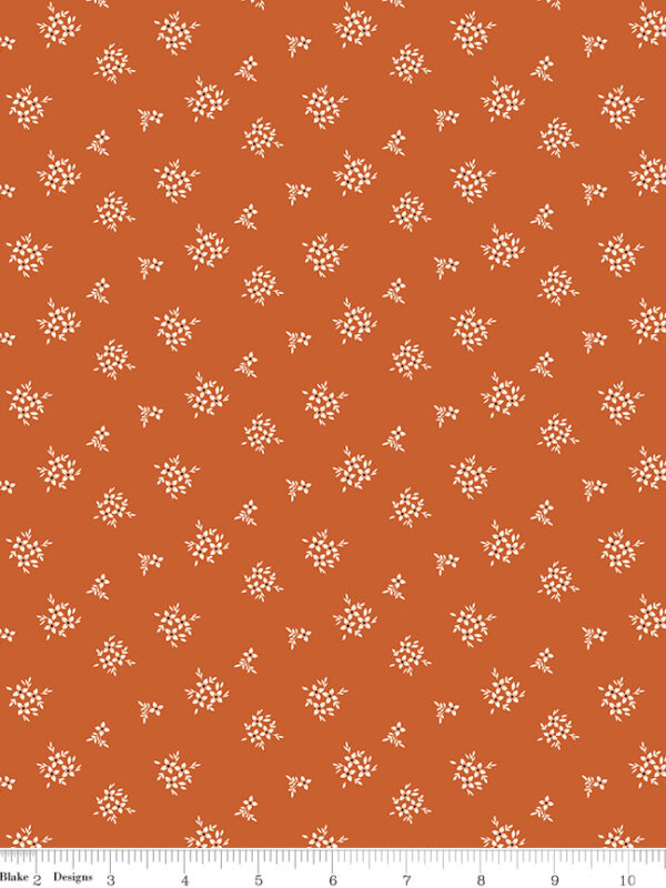 Morning Latte Ditzy Spice by Sandy Gervais for Riley Blake Designs — 100% cotton quilting fabric, 43/44" wide.