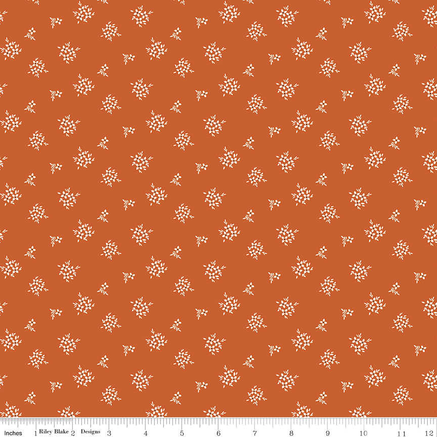 Morning Latte Ditzy Spice by Sandy Gervais for Riley Blake Designs — 100% cotton quilting fabric, 43/44" wide.