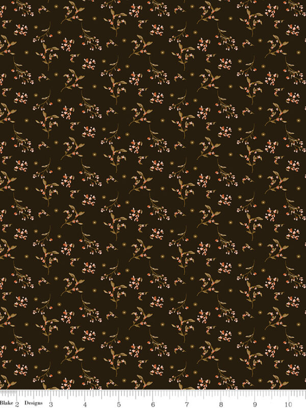 Morning Latte Berries Espresso by Sandy Gervais for Riley Blake Designs — 100% cotton quilting fabric, 43/44" wide.