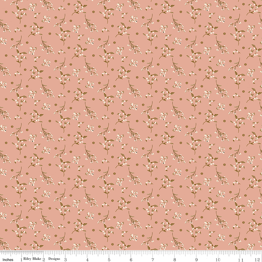 Morning Latte Berries Pink by Sandy Gervais for Riley Blake Designs — 100% cotton quilting fabric, 43/44" wide.