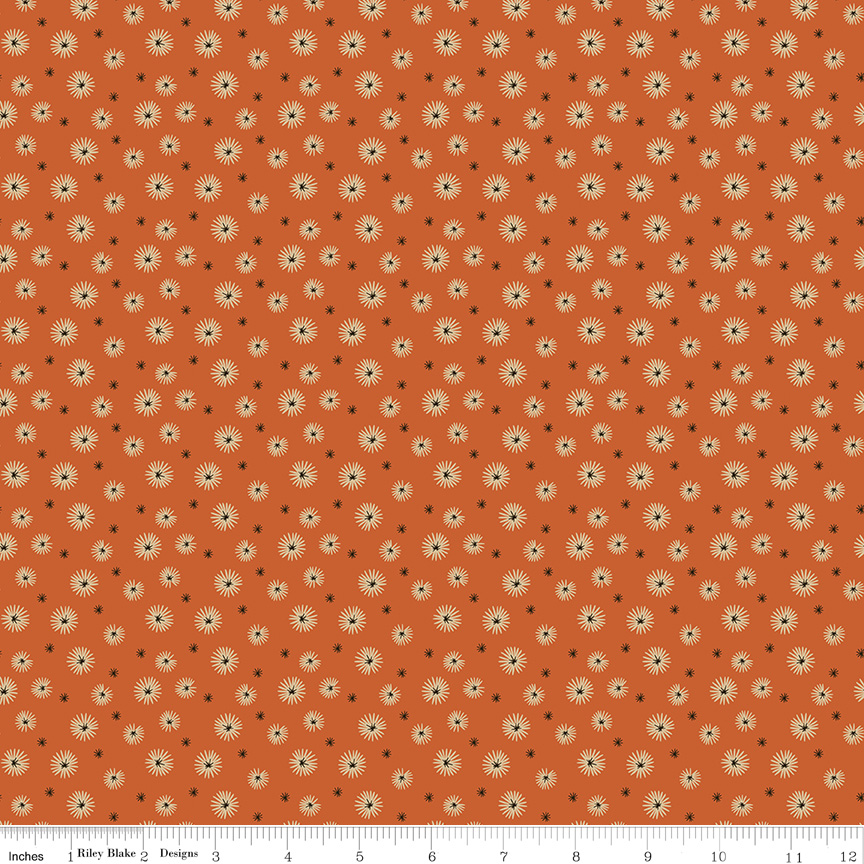Morning Latte Seedpods Spice by Sandy Gervais for Riley Blake Designs — 100% cotton quilting fabric, 43/44" wide.