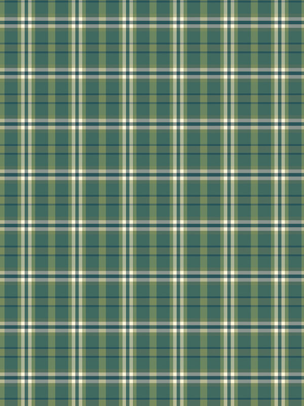 A Spoonful of Sugar Plaid Poppins Grass fabric by Jennifer Long, multicolored plaid quilting cotton from Riley Blake Designs.