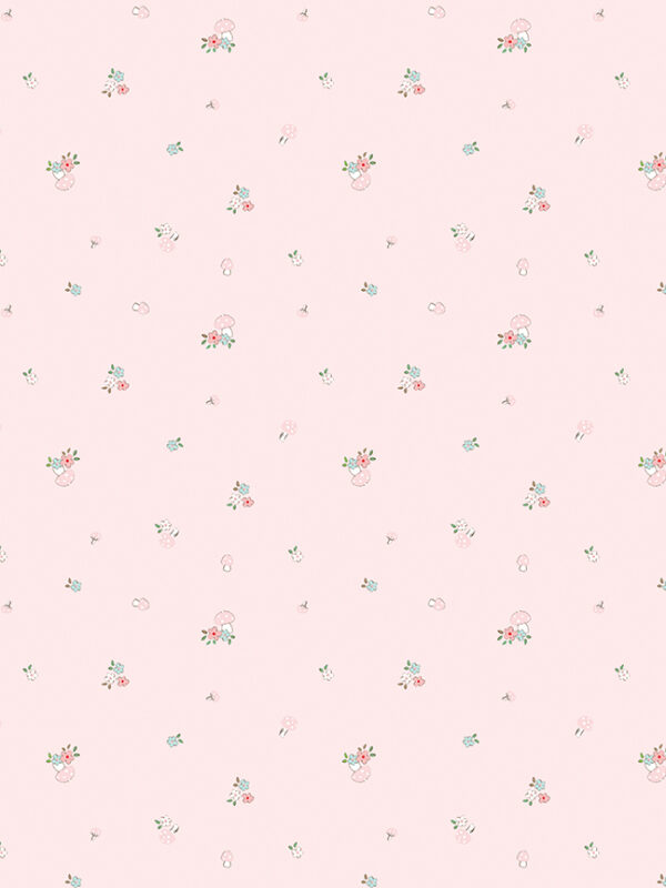 Whimsical Woodland Mushrooms Pink fabric by Tasha Noel for Riley Blake Designs
