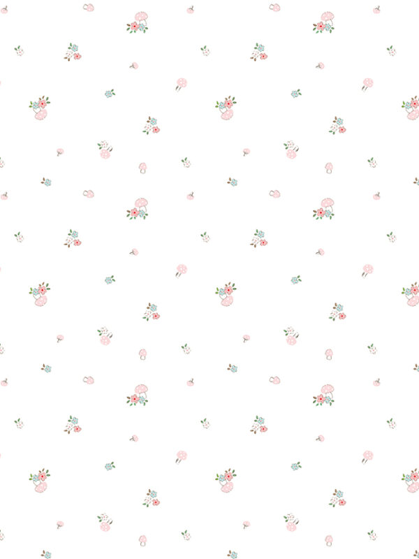 Whimsical Woodland Mushrooms White fabric by Tasha Noel for Riley Blake Designs