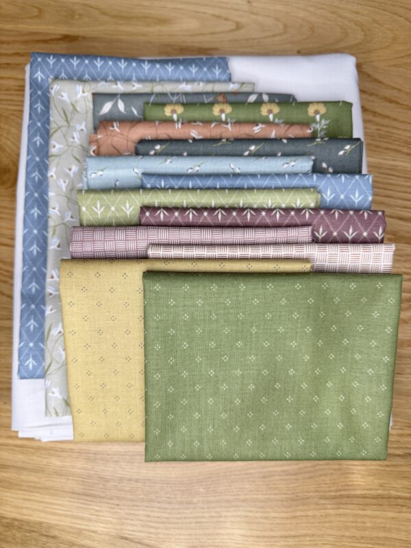 Rows of Bows Quilt Kit by Kassidy Grace for Riley Blake Designs, featuring Threads of Grace fabrics. Finished size 66.5" x 78.5".