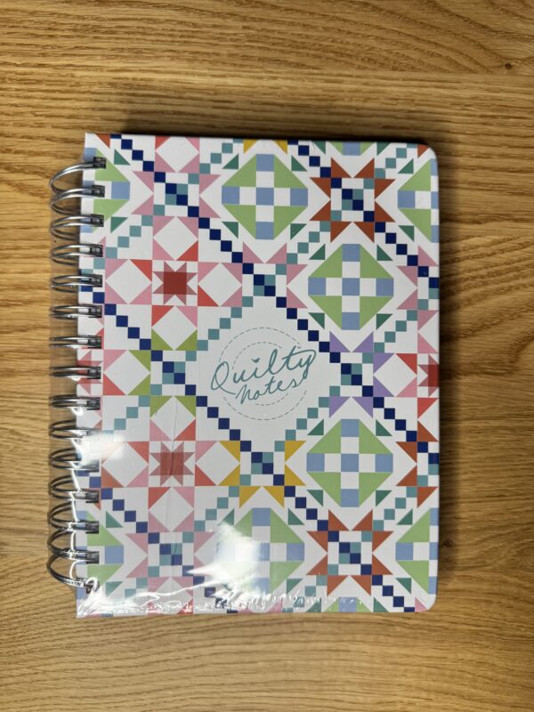 Riley Blake Designs Spiral Notebook, 6" x 8" spiral-bound hard cover notebook with 140 lined pages for quilting notes and creative planning.