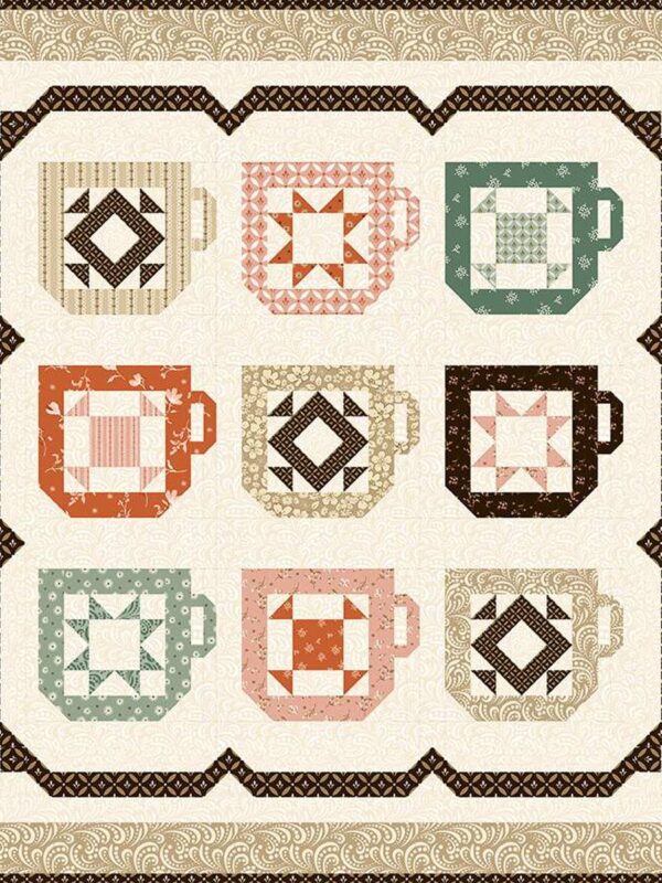 Mug Collection quilt pattern Mug Collection pattern by Sandy Gervais. The quilt kit includes all fabrics for quilt top and binding