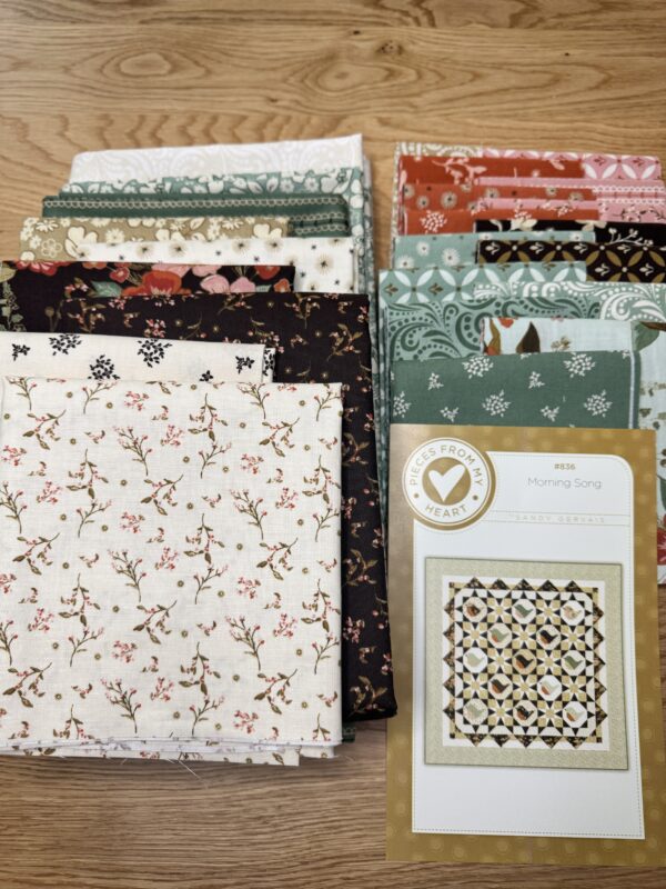 Morning Song Quilt Kit - Complete fabrics for top and binding. Kit includes pattern and Tri Rec Rulers