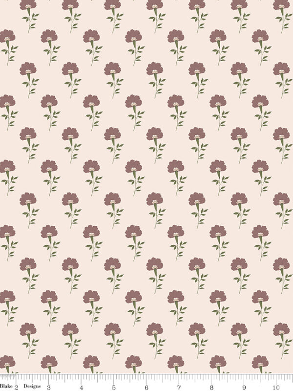 Threads of Grace Main Flora Latte fabric by Kassidy Grace for Riley Blake Designs, 100% cotton quilting fabric from the Threads of Grace collection.