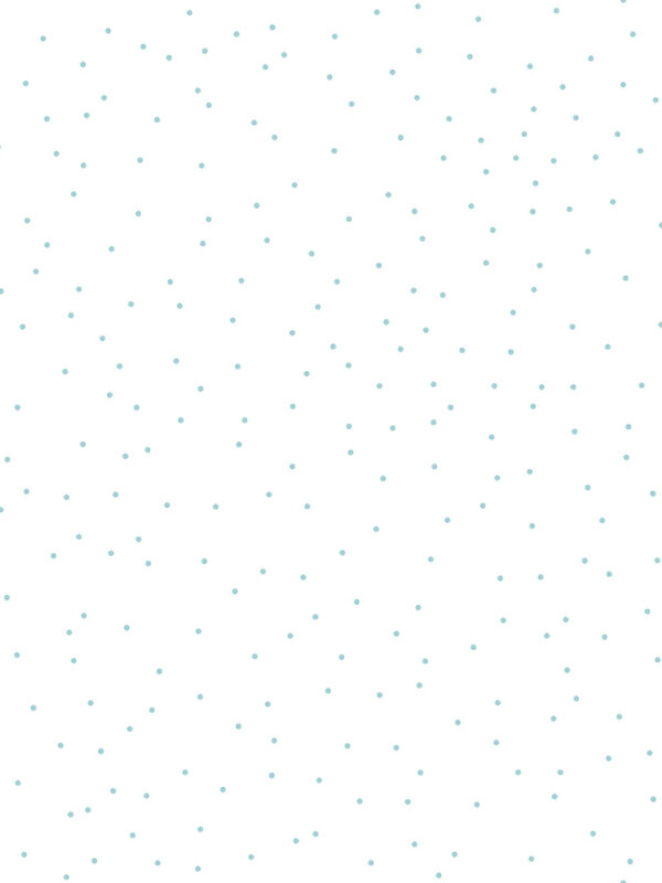 Pin Dot Aqua - White background with aqua dots scattered on the fabric