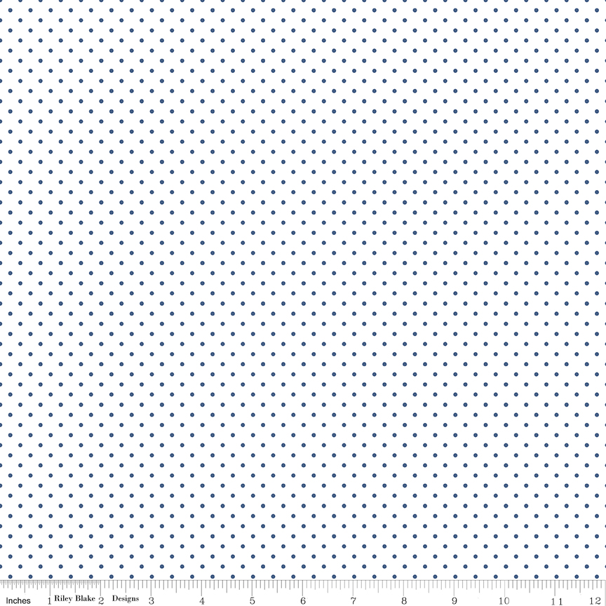 Swiss Dot On White Color Denim