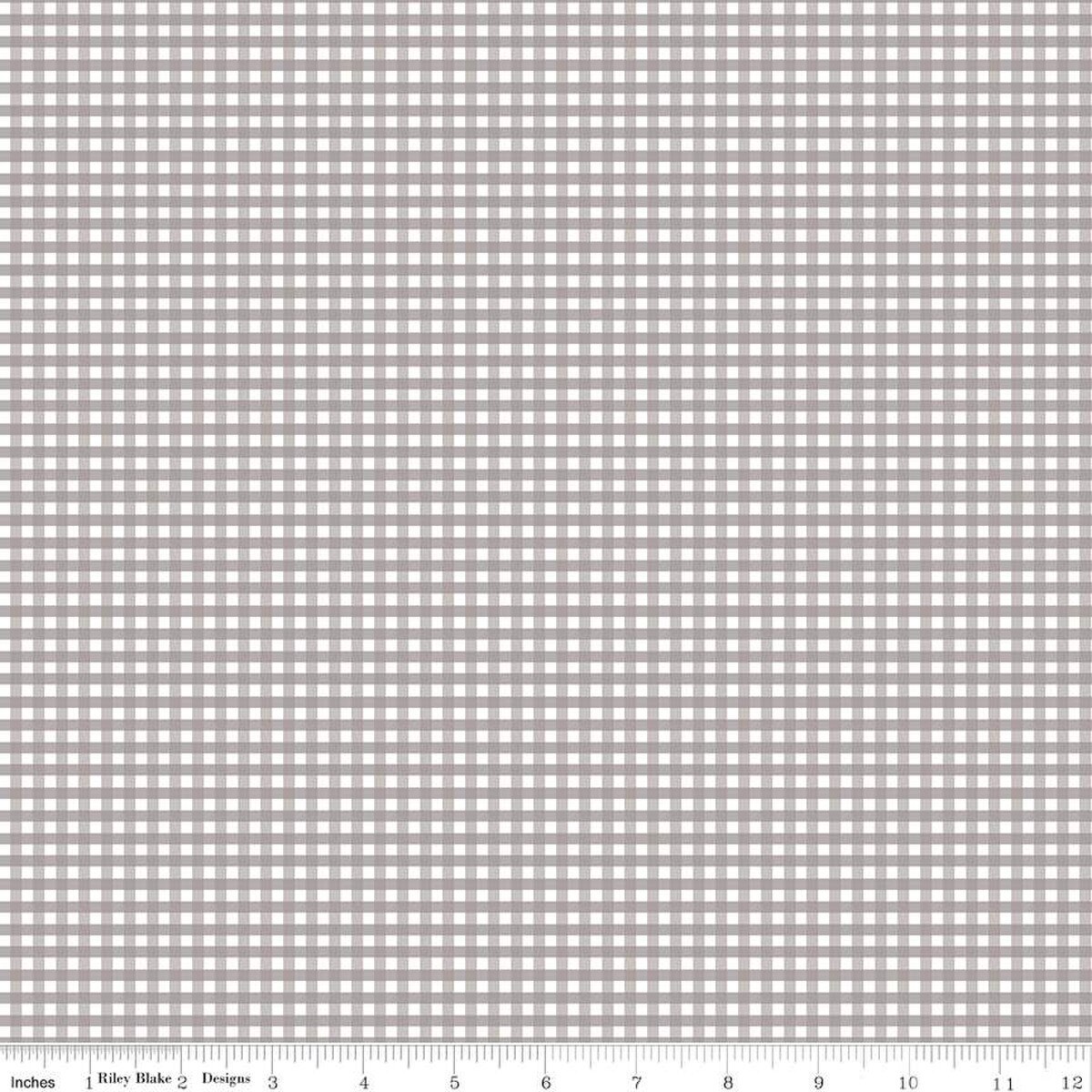 1/8 Inch Small Gingham Gray