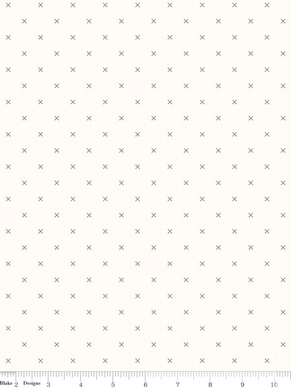 Bee Backgrounds Cross Stitch Blue