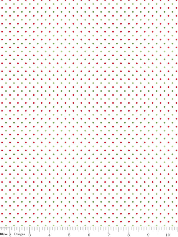 Swiss Dot On White Christmas
