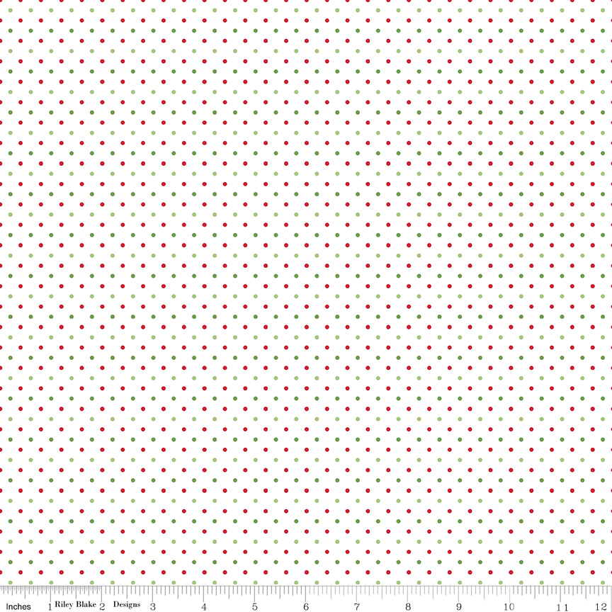 Swiss Dot On White Christmas