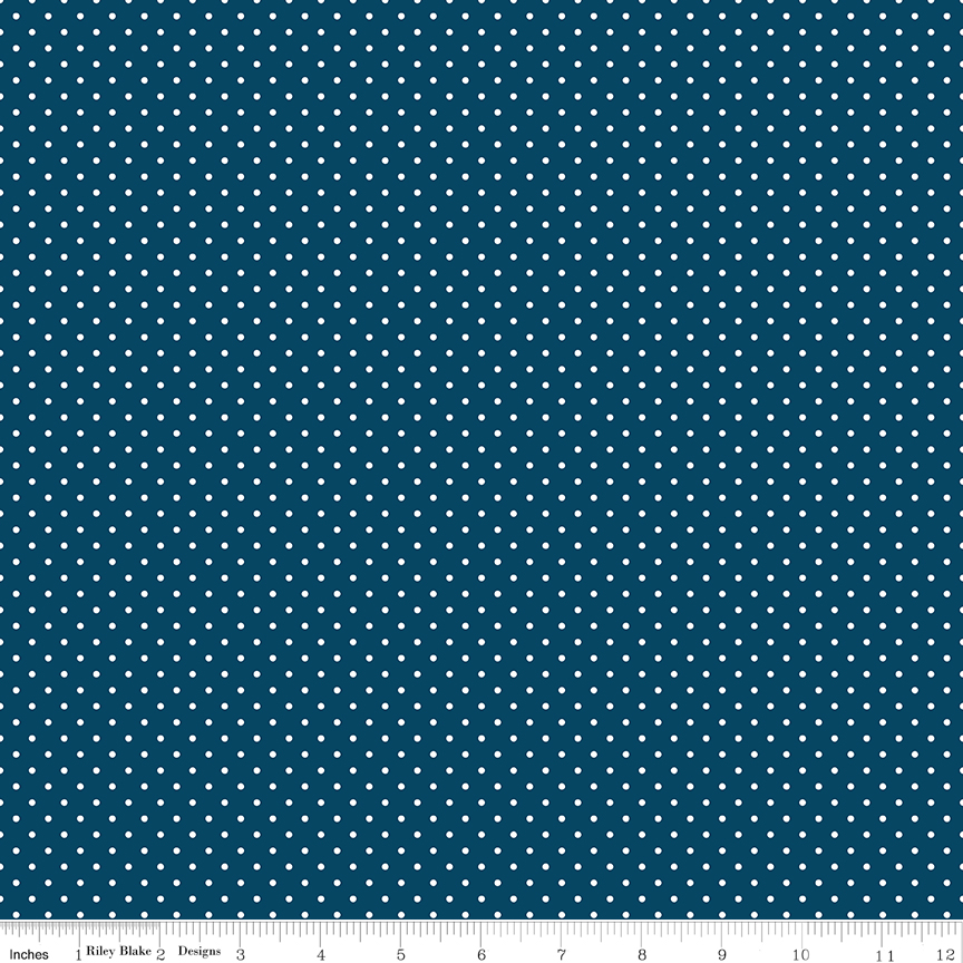 Swiss Dot Oxford Blue