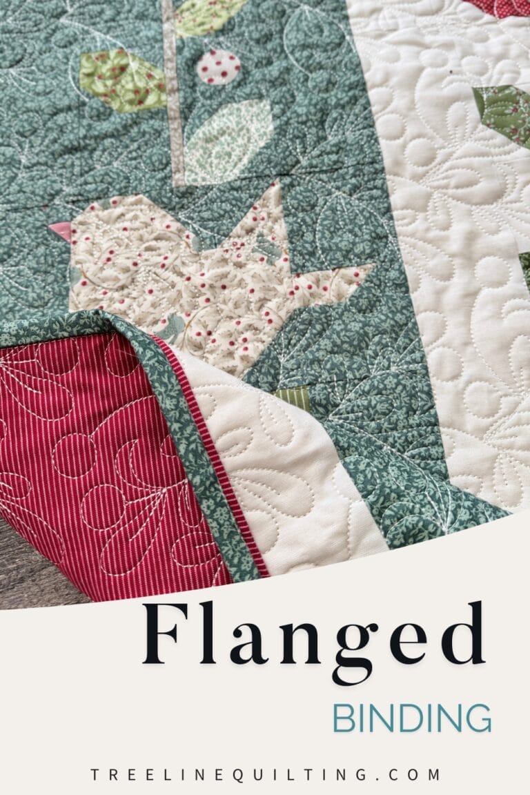How to Make a Flanged Binding for Your Quilt - Treeline Quilting