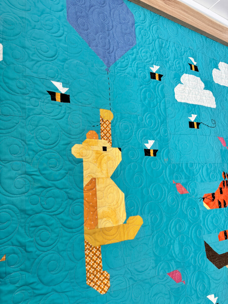 Pooh block in the 100 Acre Wood Quilt