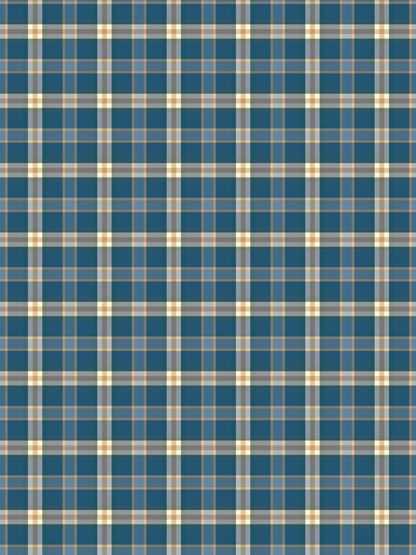 A Spoonful of Sugar Plaid Poppins Evening fabric featuring a multicolored plaid on a dark evening background.